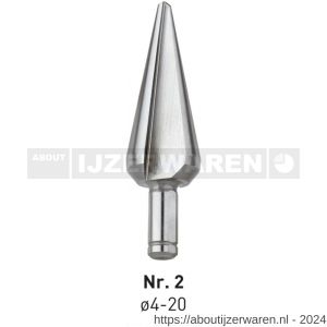 Rotec 420E HSS-E conische plaatboor Splitpoint nummer 2 5,0-20,0 mm - W50906406 - afbeelding 1