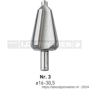 Rotec 420E HSS-E conische plaatboor Splitpoint nummer 3 16,0-30,5 mm - W50906407 - afbeelding 1