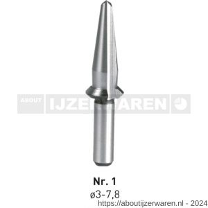 Rotec 422 HSS conische plaatboor met aanslag nummer 1 3,0-7,8 mm - W50906413 - afbeelding 1