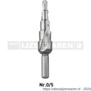 Rotec 425 HSS trappenboor Splitpoint nummer 0/5 4,0-12,0 mm - W50906417 - afbeelding 1