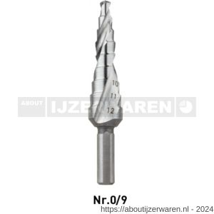 Rotec 425 HSS trappenboor Splitpoint nummer 0/9 4,0-12,0 mm - W50906418 - afbeelding 1