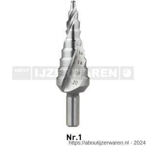 Rotec 425 HSS trappenboor Splitpoint nummer 1 4,0-20,0 mm - W50906419 - afbeelding 1