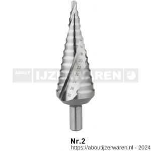 Rotec 425 HSS trappenboor Splitpoint nummer 2 4,0-30,0 mm - W50906420 - afbeelding 1