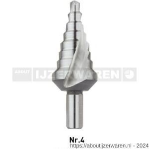 Rotec 425 HSS trappenboor Splitpoint nummer 4 6,0-26,75 mm - W50906422 - afbeelding 1