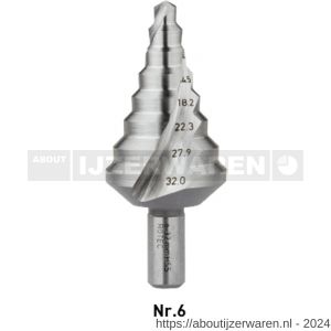 Rotec 425 HSS trappenboor Splitpoint nummer 6 6,0-32,0 mm - W50906424 - afbeelding 1