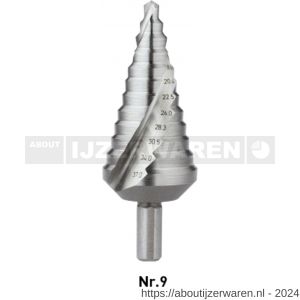 Rotec 425 HSS trappenboor Splitpoint nummer 9 6,0-37,0 mm - W50906427 - afbeelding 1