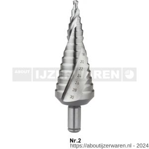 Rotec 425 HSS-E trappenboor nummer 2 diameter 4-30 mm - W50906431 - afbeelding 1