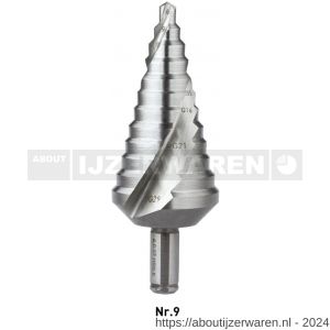 Rotec 425 HSS-E trappenboor nummer 9 diameter 6-37 mm - W50906432 - afbeelding 1