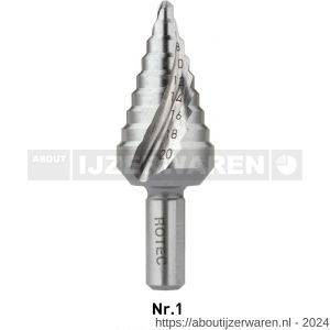 Rotec 426 HSS trappenboor Splitpoint 2 mm nummer 1 4,0-20,0 mm - W50906438 - afbeelding 1