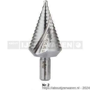 Rotec 426 HSS trappenboor Splitpoint 2 mm nummer 2 4,0-30,0 mm - W50906439 - afbeelding 1