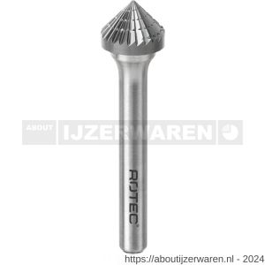 Rotec 438 HM stiftfrees model K Z3 spiraalvertand diameter 3x1,5x38 mm d2=3 mm 90 graden - W50906629 - afbeelding 1