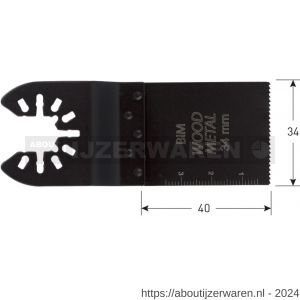 Rotec 516 Opti-Line 13/34BI invalzaagblad hout-metaal 34x40 mm set 5 stuks - W50906940 - afbeelding 2