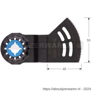 Rotec 519 OT 18/53BI Starlock invalzaagblad hout-abrasief 53x40 mm - W50912853 - afbeelding 1