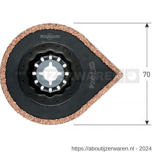 Rotec 519 OX 70K4 Starlock lijmverwijderaar HM-Riff diameter 70 mm - W50906985 - afbeelding 2