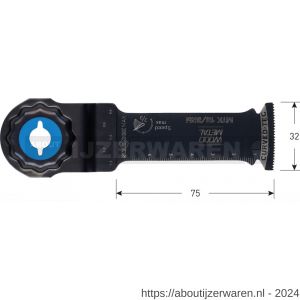 Rotec 519 MTK 13/32BI Starlock-Max invalzaagblad hout-metaal 32x80 mm - W50907016 - afbeelding 2