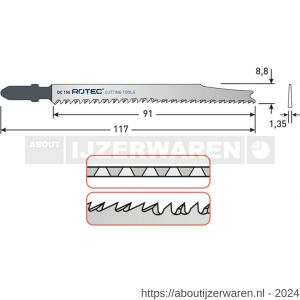 Rotec 520 decoupeerzaagblad DC150 T308B set 5 stuks - W50907036 - afbeelding 2