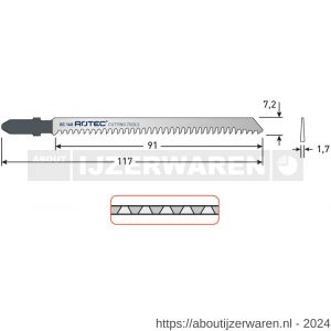 Rotec 520 decoupeerzaagblad DC160/25 T301BCP set 25 stuks - W50907038 - afbeelding 2