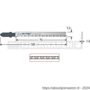 Rotec 520 decoupeerzaagblad DC200 T101B set 25 stuks - W50907044 - afbeelding 2