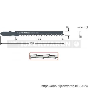 Rotec 520 decoupeerzaagblad DC320 T144DP set 5 stuks - W50907053 - afbeelding 2