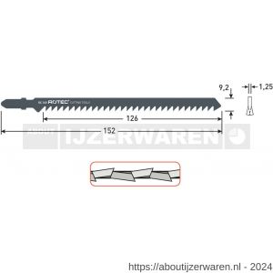 Rotec 520 decoupeerzaagblad DC340 T344D set 5 stuks - W50907055 - afbeelding 2