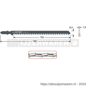 Rotec 520 decoupeerzaagblad DC350 T744D set 5 stuks - W50907057 - afbeelding 2