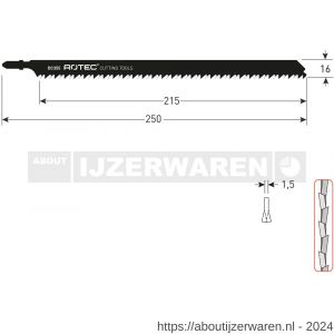 Rotec 520 decoupeerzaagblad DC355 T1044DP set 2 stuks - W50907058 - afbeelding 2