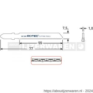 Rotec 520 decoupeerzaagblad DC520 set 5 stuks - W50907065 - afbeelding 2