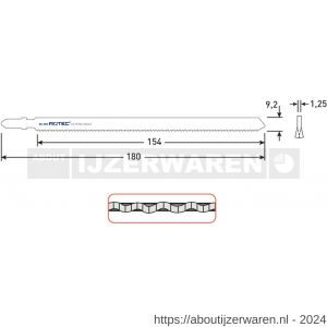 Rotec 520 decoupeerzaagblad DC550 T718BF set 5 stuks - W50907069 - afbeelding 2