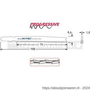 Rotec 520 decoupeerzaagblad DC630 T123X set 5 stuks - W50907074 - afbeelding 2