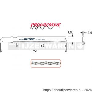 Rotec 520 decoupeerzaagblad DC720 T118AF set 25 stuks - W50907079 - afbeelding 2