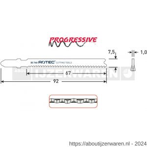 Rotec 520 decoupeerzaagblad DC740 T118BF set 5 stuks - W50907081 - afbeelding 2