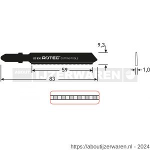 Rotec 520 decoupeerzaagblad DC830 T118AHM set 3 stuks - W50907084 - afbeelding 2