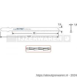 Rotec 520 decoupeerzaagblad DC840 set 5 stuks - W50907085 - afbeelding 2