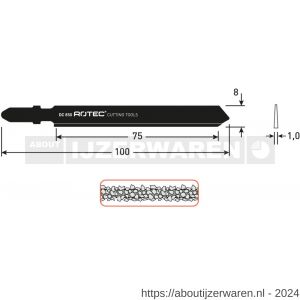 Rotec 520 decoupeerzaagblad DC850 T130Riff set 3 stuks - W50907086 - afbeelding 2