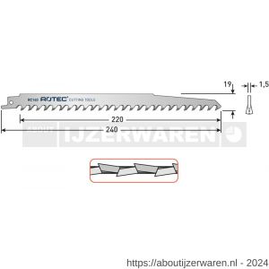 Rotec 525 reciprozaagblad RC140 S1542K set 5 stuks - W50907103 - afbeelding 2