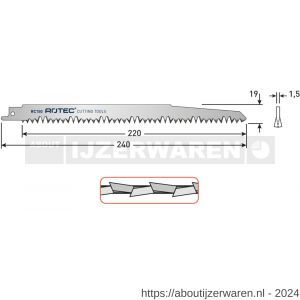 Rotec 525 reciprozaagblad RC150 S1531L set 5 stuks - W50907104 - afbeelding 2