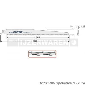 Rotec 525 reciprozaagblad RC190 set 5 stuks - W50907109 - afbeelding 2