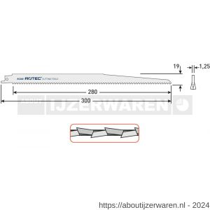 Rotec 525 reciprozaagblad RC200 S1344D set 5 stuks - W50907111 - afbeelding 2