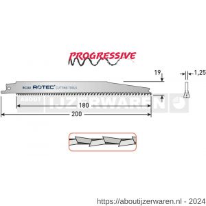 Rotec 525 reciprozaagblad RC240 S2345X set 5 stuks - W50907113 - afbeelding 2