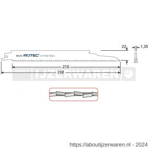 Rotec 525 reciprozaagblad RC310 set 5 stuks - W50907121 - afbeelding 2