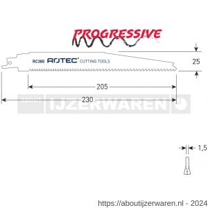 Rotec 525 reciprozaagblad RC380 S1156XHM set 2 stuks - W50912862 - afbeelding 1