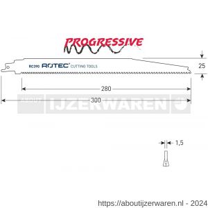 Rotec 525 reciprozaagblad RC390 S1256XHM set 2 stuks - W50912863 - afbeelding 1