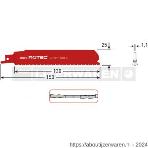 Rotec 525 reciprozaagblad RC420 S926CHF set 5 stuks - W50907125 - afbeelding 2