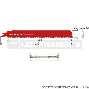 Rotec 525 reciprozaagblad RC430 S1126CHF set 5 stuks - W50907126 - afbeelding 2