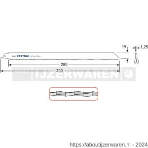 Rotec 525 reciprozaagblad RC570 S1225VF set 5 stuks - W50907139 - afbeelding 2