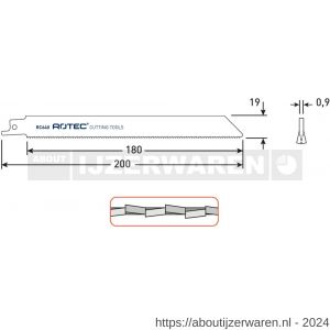 Rotec 525 reciprozaagblad RC640 S1122BF set 5 stuks - W50907144 - afbeelding 2