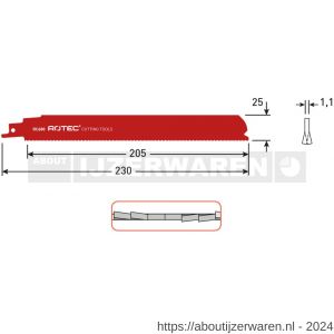 Rotec 525 reciprozaagblad RC680 S1126BEF set 5 stuks - W50907149 - afbeelding 2