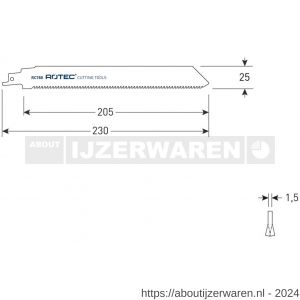 Rotec 525 reciprozaagblad RC780 S1155CTC set 2 stuks - W50912867 - afbeelding 1