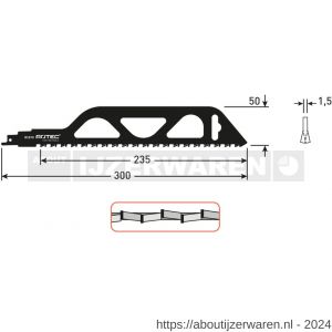 Rotec 525 reciprozaagblad RC820 S2243HM - W50907157 - afbeelding 2