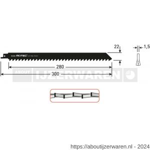 Rotec 525 reciprozaagblad RC830 S1241HM - W50907158 - afbeelding 2